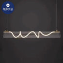 GobekUsa Gold LED Chandelier: Nordic Minimalist Dimming Pendant Lights for Home Decor