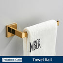 GobekUsa Black Stainless Steel Bathroom Accessories Set: Towel Bar, Paper Holder, Hook & Bath Rack