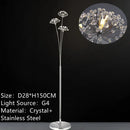 GobekUsa Crystal Dandelion LED Floor Lamp for Living Room Bedroom Decor
