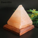 GobekUsa Crystal USB Salt Lamp Hand Carved Triangle Purifier Night Light