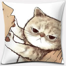 GobekUsa Cute Cat Kiss Love Cartoon Pillowcase for Home Decor