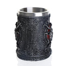 GobekUsa Baphomet Resin Stainless Steel Beer Glass Tankard Pub Bar Decor