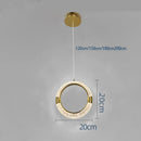 GobekUsa LED Ring and Moon Lamps Set - Modern Acrylic+Alloy Lighting Collection