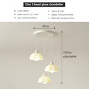 GobekUsa Elegant Cream LED Chandelier for Dining Room