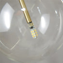 Nordic Clear Glass Globe Pendant Light in Chrome
