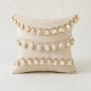 GobekUsa Ivory Pompom Tassel Pillow Cover 45x45cm/30x50cm Home Decor Sofa Seasonable