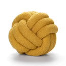 GobekUsa Lamb Fleece Sofa Bed Pillows, High-End Knotted Ball Cushions for Elegant Living Room Decor