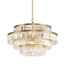 GobekUsa Golden Crystal Chandelier Pendant Light for Luxurious Living Room, Dining Room, Bedroom