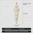 GobekUsa Duplex Villa Crystal Light Chandelier Spiral Staircase Building Elegant Transparency