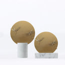 GobekUsa Golden Geometric Circle Insect Figurine Set Home Decor