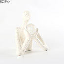 GobekUsa Abstract Figures Sculpture Decor: Resin Desk Statue Ornament for Room Aesthetics