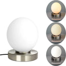 GobekUsa Glass USB Bedside Lamp Warm Light for Bedroom Decor