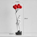 GobekUsa Balloon Girl Graffiti Statue, Collectible Sculpture, Desk Decor, Home Office Gift