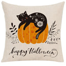 GobekUsa Halloween Linen Cushion Cover for Living Room Decor and Sofa - Trick or Treat