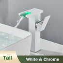 GobekUsa LED Black Waterfall Basin Faucet: Deck Mounted Hydroelectric Mixer Tap