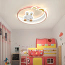 GobekUsa Kids Crescent Moon Rabbit Ceiling Chandelier LED Bedroom Light
