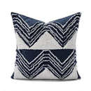GobekUsa Geometric Embroidered Cushion Cover with Tufted Tassels for Sofa and Bedroom