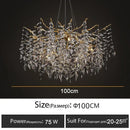 GobekUsa Branch Crystal Chandelier: Luxury LED Ceiling Light for Living Room & Dining Room