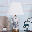 GobekUsa Blue and White Porcelain Table Lamp for Home Decor – Classic Retro Style