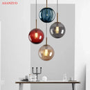GobekUsa Glass Ball Pendant Lamp: Modern Nordic LED Lighting for Home, Restaurant, Living Room