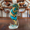 GobekUsa Handmade Crystal Sika Deer Figurine Blown Glass Animal Craft Home Decor
