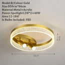 GobekUsa Gold LED Ceiling Lights Remote Control Dimmable Living Room Kitchen Lighting