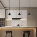 Nordic Ball Pendant Light in Black or White Aluminum