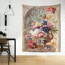 GobekUsa Court Style Floral Oil Painting Tapestry Wall Hanging Home Decor