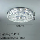 GobekUsa Crystal Ring LED Ceiling Lamp: Modern Luxury for Home Décor