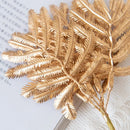 GobekUsa Gold Palm Leaves Vase: Artificial Plants for Home Decoration, Christmas, Wedding