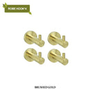 GobekUsa Brushed Gold Bathroom Pendant Set: Toilet Brush Holder, Paper Holder, Towel Bar & More