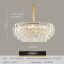 GobekUsa Crystal Chandelier LED Light: Modern Luxury Restaurant Hall Lighting