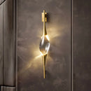 GobekUsa Crystal Wall Sconce Copper Body Light for Bedside, Stair, Foyer, Dining Room