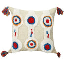 GobekUsa Geometric Waves Tufted Pillow Covers with Embroidered Tassels