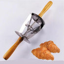 GobekUsa Croissant Dough Cutter: Stainless Steel Handle, Pastry Wheel Knife for Baking