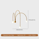 GobekUsa Iron Glass LED Wall Light for Living Room Bedside Table Restaurant Home Decorations