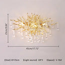 GobekUsa Crystal LED Chandelier: Modern Light Luxury Water Drop Design for Home Decor