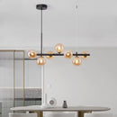 GobekUsa Golden Glass Ball Chandelier: Modern Nordic LED Pendant Lighting for Home Décor