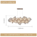 GobekUsa 2024 Trend LED Ceiling Chandelier for Living Dining Bedroom, Modern Lustre Hanging Light