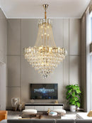 GobekUsa Elegant Crystal Chandelier LED Lighting for Living Room - Modern Luxury Design
