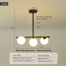 GobekUsa Glass Balls Chandelier: Stylish Suspension Lighting for Dining Room, Kitchen, and Office