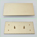 GobekUsa Brushed Gold LED Thermostatic Shower Faucet Set with Ceiling Rainfall Shower Head
