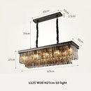 GobekUsa Gold Black Metal LED Pendant Lights with Crystal Suspension and Chain Hangings