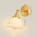 GobekUsa Clear Glass LED Mirror Light Pull Chain Copper E14 Wall Lamp