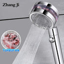 GobekUsa Double Panel Turbo Shower Head with Spiral Water Flow and One Key Stop