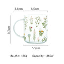 GobekUsa Large-Capacity Glass Cup with Scale, Heat-Resistant, Cute Design - Perfect Gift