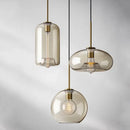 GobekUsa Industrial Glass Pendant Light for Living Room Kitchen Chandeliers