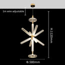 GobekUsa Glass Tubes LED Chandelier: Modern Luxury for Living Room, Bedroom, Hotel & Aisle