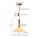 GobekUsa Cream Glass LED Pendant Lamp - Nordic Minimalist Brass Hanging Light