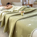 GobekUsa Cotton Towel Blanket, Rural Printed Thin Quilt - Luxury Breathable Bedspread